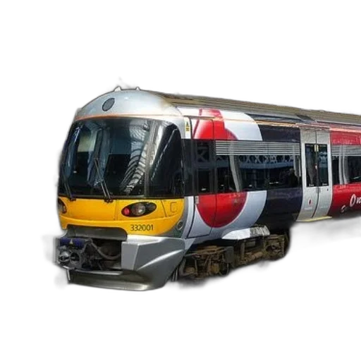 3d render, photorealistic, concept art, modern, train, red, white, design transparent PNG cut-out