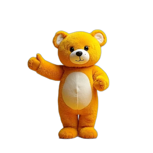 animal, 3d render, cute, yellow transparent PNG cut-out