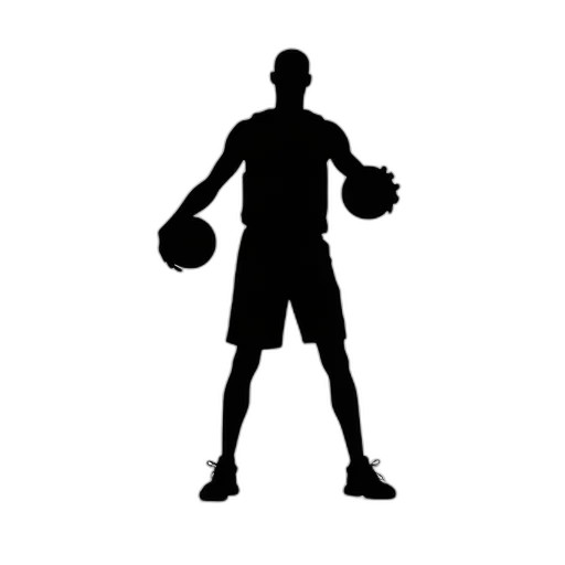 staff, cartoon, pixel art, concept art, 3d render, stylized, silhouette, basketball transparent PNG cut-out