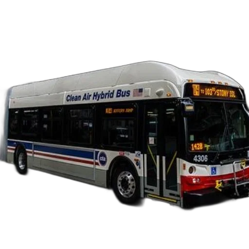 photorealistic, 3d render, clean, air, hybrid, bus, route, number transparent PNG cut-out