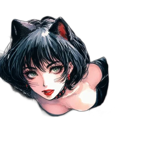 mask, creature, face, animal, anime, pixel art, watercolor, concept art transparent PNG cut-out
