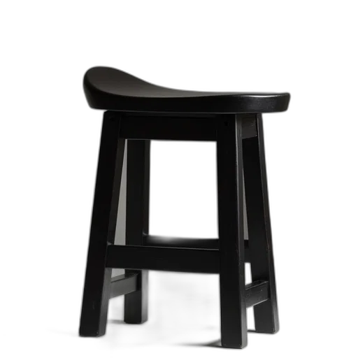 furniture, 3d render, black, wooden transparent PNG cut-out