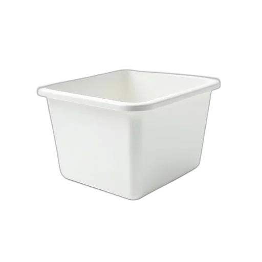food, furniture, 3d render, photorealistic, white, plastic, storage, bin transparent PNG cut-out