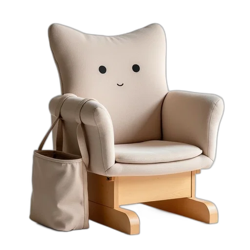 furniture, robot, face, staff, 3d render, photorealistic, concept art, baby transparent PNG cut-out