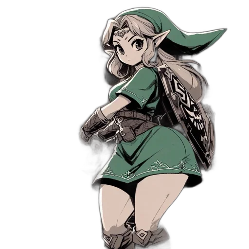 staff, dress, weapon, sword, pixel art, concept art, fantasy art, anime transparent PNG cut-out