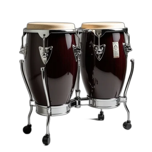 professional, bongos, shiny, chrome transparent PNG cut-out