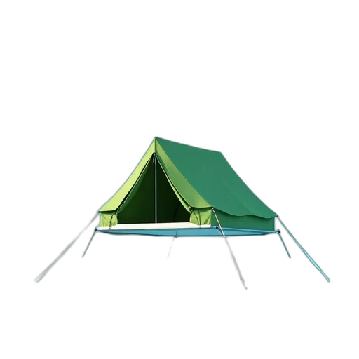umbrella, staff, 3d render, concept art, green, tent, white, interior transparent PNG cut-out