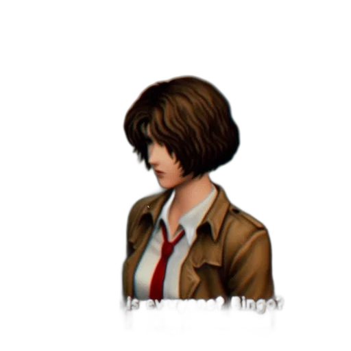 jacket, staff, face, hair transparent PNG cut-out