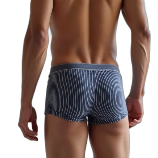 jacket, staff, photorealistic, 3d render, men, underwear, navy, stripe transparent PNG cut-out