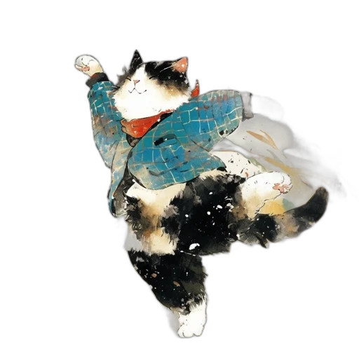 animal, staff, jacket, creature, photorealistic, watercolor, concept art, outer space transparent PNG cut-out