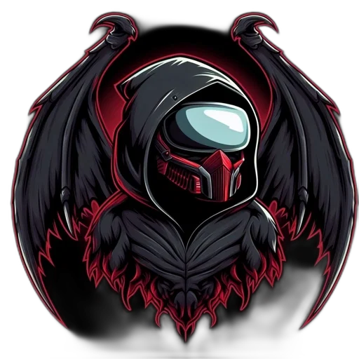 mask, dragon, creature, concept art, pixel art, fantasy art, comic book art, dark transparent PNG cut-out