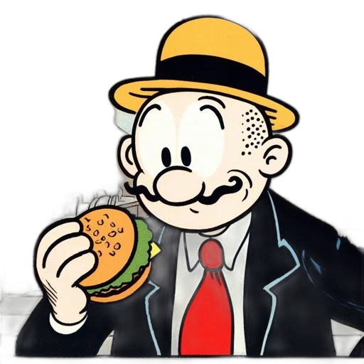 food, hat, staff, cartoon, concept art, comic book art, pixel art, comical transparent PNG cut-out