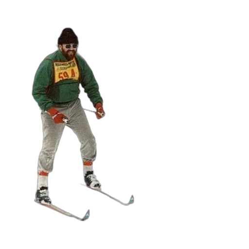 staff, jacket, 3d render, snow, man, skiing, down, snowy transparent PNG cut-out