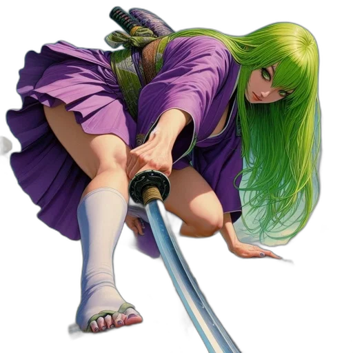 sword, weapon, staff, concept art, anime, fantasy art, 3d render, green transparent PNG cut-out