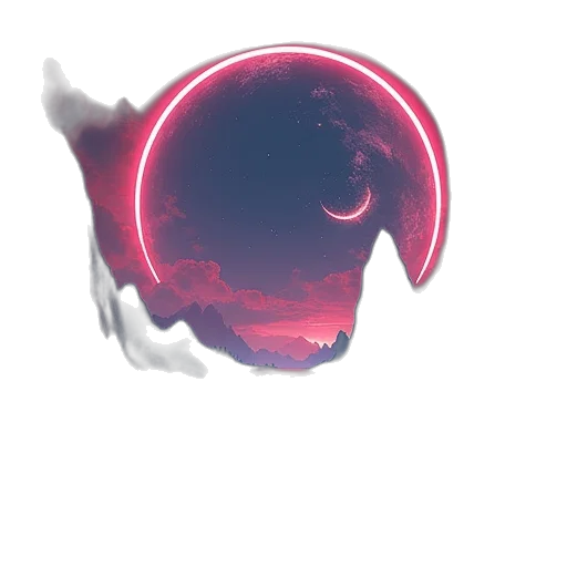 mask, dragon, crown, creature, 3d render, vaporwave, concept art, anime transparent PNG cut-out