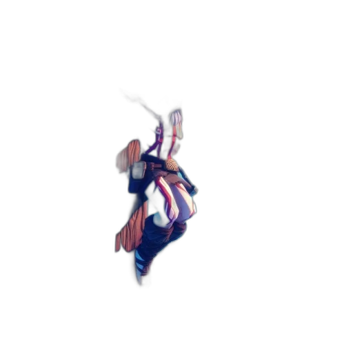 dragon, creature, weapon, hair, pixel art, 3d render, concept art, vaporwave transparent PNG cut-out