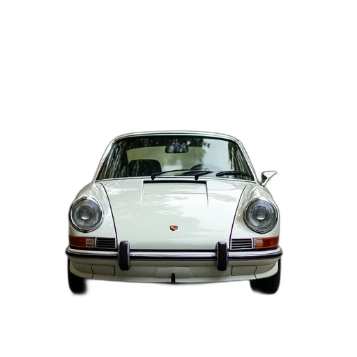 car, crown, animal, photorealistic, 3d render, white, vintage, porsche transparent PNG cut-out