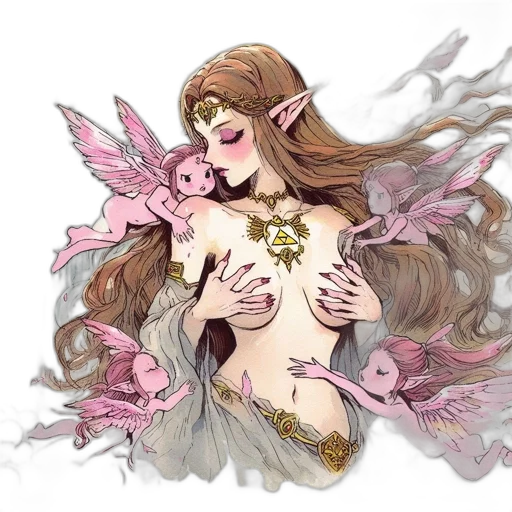 fantasy art, concept art, pixel art, watercolor, pastel, earth tones, golden, dark transparent PNG cut-out