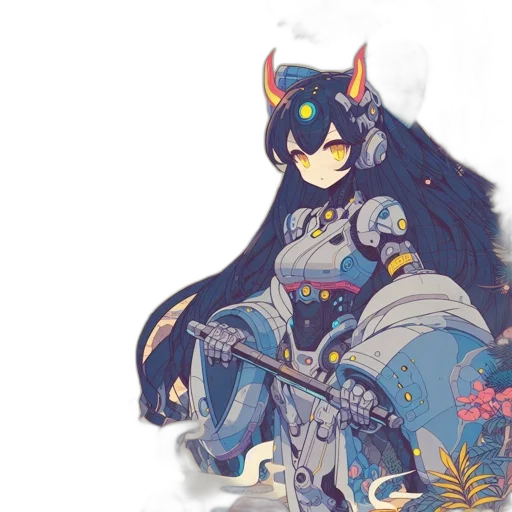 dragon, weapon, mask, dress, concept art, fantasy art, anime, pixel art transparent PNG cut-out