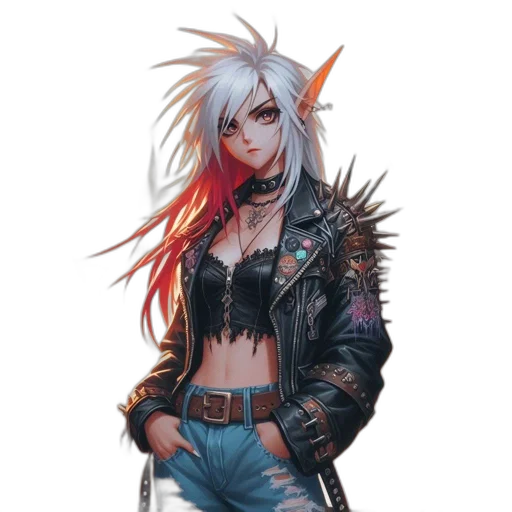 jacket, dragon, staff, fantasy art, concept art, cyberpunk, pixel art, dark transparent PNG cut-out