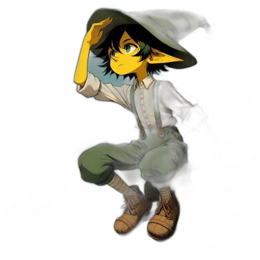 hat, mask, staff, dragon, concept art, fantasy art, pixel art, photorealistic transparent PNG cut-out