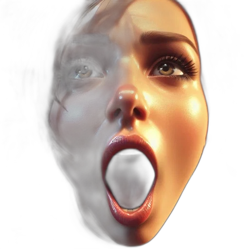 face, mask, creature, robot, photorealistic, concept art, 3d render, fantasy art transparent PNG cut-out