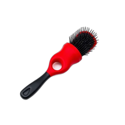 hair, weapon, staff, flower, 3d render, red, hairbrush, black transparent PNG cut-out