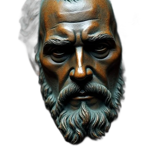 face, mask, hair, staff, photorealistic, 3d render, oil painting, concept art transparent PNG cut-out