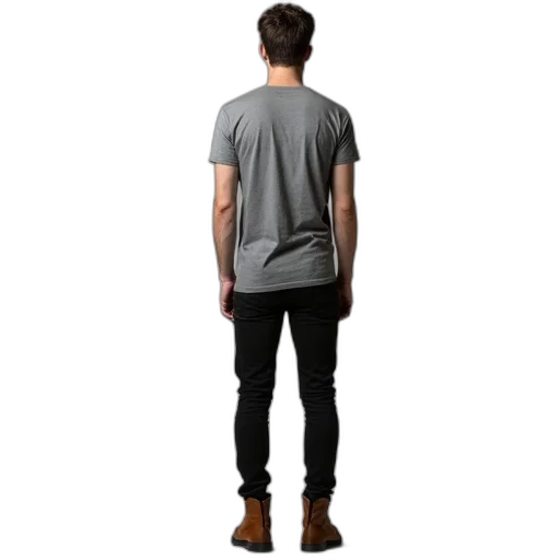 jacket, staff, 3d render, photorealistic, concept art, dark, monochrome, earth tones transparent PNG cut-out
