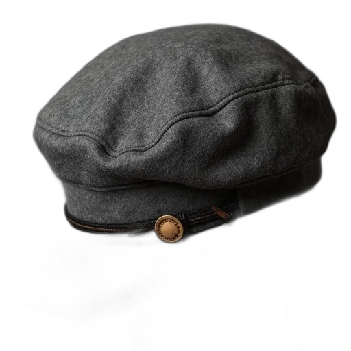 hat, jacket, umbrella, crown, 3d render, gray, wool, worn transparent PNG cut-out