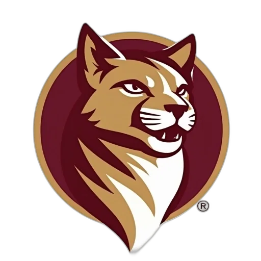 staff, animal, logo, maroon transparent PNG cut-out
