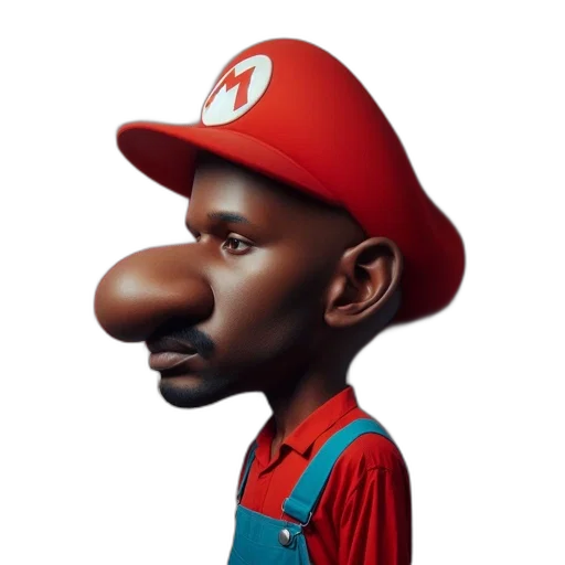 face, hat, animal, mask, concept art, 3d render, cartoon, photorealistic transparent PNG cut-out