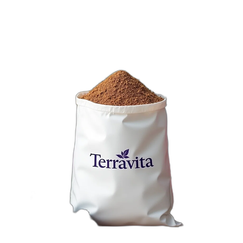 food, white, bag, word, terravita, printed, filled, brown transparent PNG cut-out