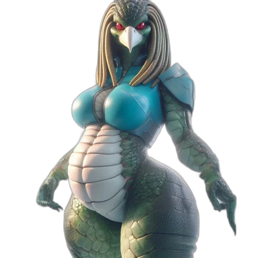 creature, dress, dragon, animal, concept art, 3d render, fantasy art, vaporwave transparent PNG cut-out