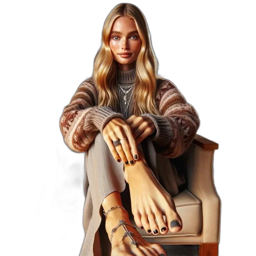furniture, jacket, concept art, photorealistic, fantasy art, 3d render, earth tones, woman transparent PNG cut-out