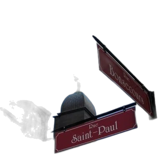 hat, staff, sword, building, 3d render, photorealistic, concept art, city street transparent PNG cut-out