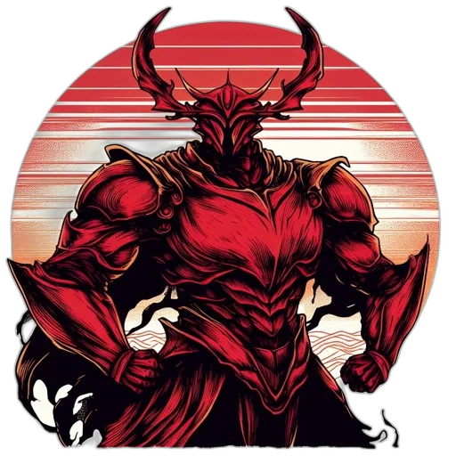 dragon, comic book art, concept art, fantasy art, pixel art, red, armored, figure transparent PNG cut-out