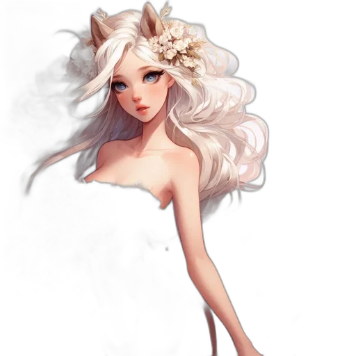 dress, staff, creature, dragon, fantasy art, concept art, watercolor, photorealistic transparent PNG cut-out
