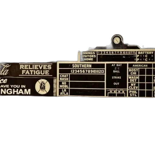 sepia-toned, photograph, baseball, player, field, large, scoreboard, background transparent PNG cut-out