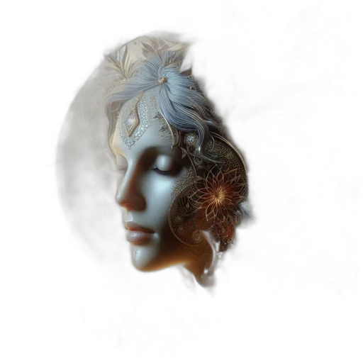mask, face, crown, jewelry, photorealistic, 3d render, fantasy art, concept art transparent PNG cut-out