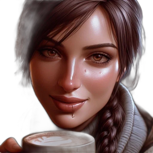 face, photorealistic, fantasy art, concept art, oil painting, earth tones, golden, individual transparent PNG cut-out
