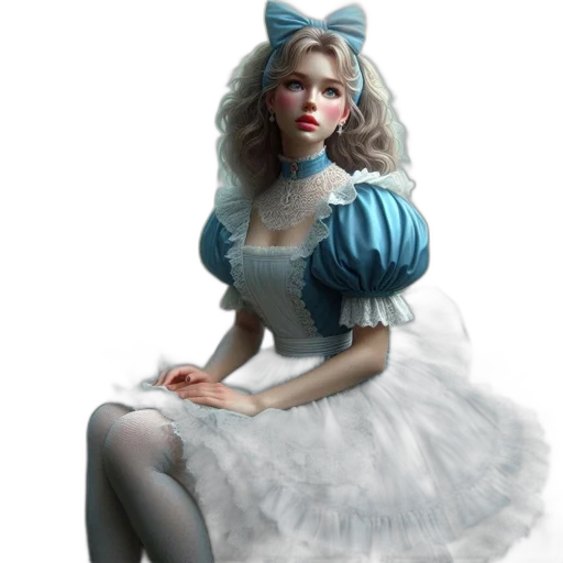dress, jewelry, crown, staff, concept art, fantasy art, photorealistic, 3d render transparent PNG cut-out