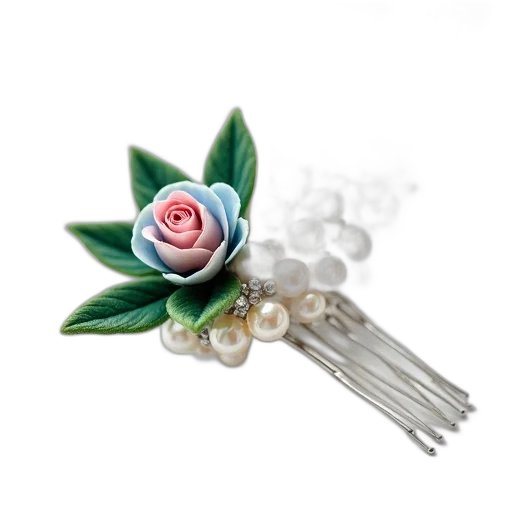 jewelry, flower, staff, 3d render, photorealistic, close-up, image, hair transparent PNG cut-out