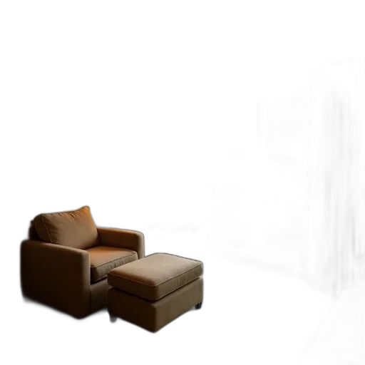 furniture, shoes, 3d render, photorealistic, concept art, outer space, forest, earth tones transparent PNG cut-out