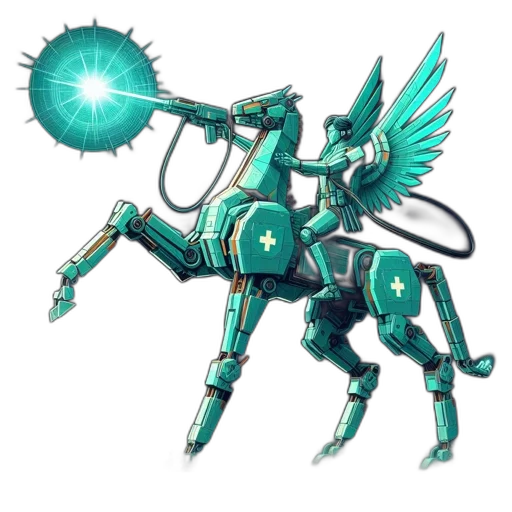 dragon, robot, animal, creature, concept art, fantasy art, pixel art, 3d render transparent PNG cut-out
