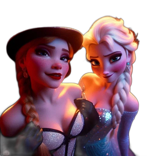 3d render, fantasy art, concept art, cartoon, neon lights, underwater, snow, fire transparent PNG cut-out