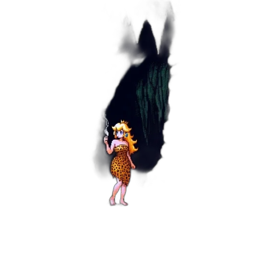 staff, creature, dress, mask, pixel art, concept art, 3d render, fantasy art transparent PNG cut-out