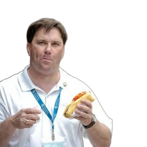 food, staff, animal, weapon, photorealistic, man, white, shirt transparent PNG cut-out