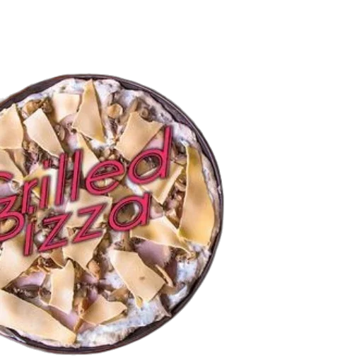food, grilled, pizza, cheese, mushrooms, sits, next, bottle transparent PNG cut-out