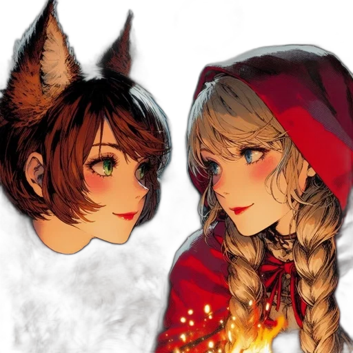 mask, fantasy art, anime, concept art, pixel art, snow, fire, red transparent PNG cut-out